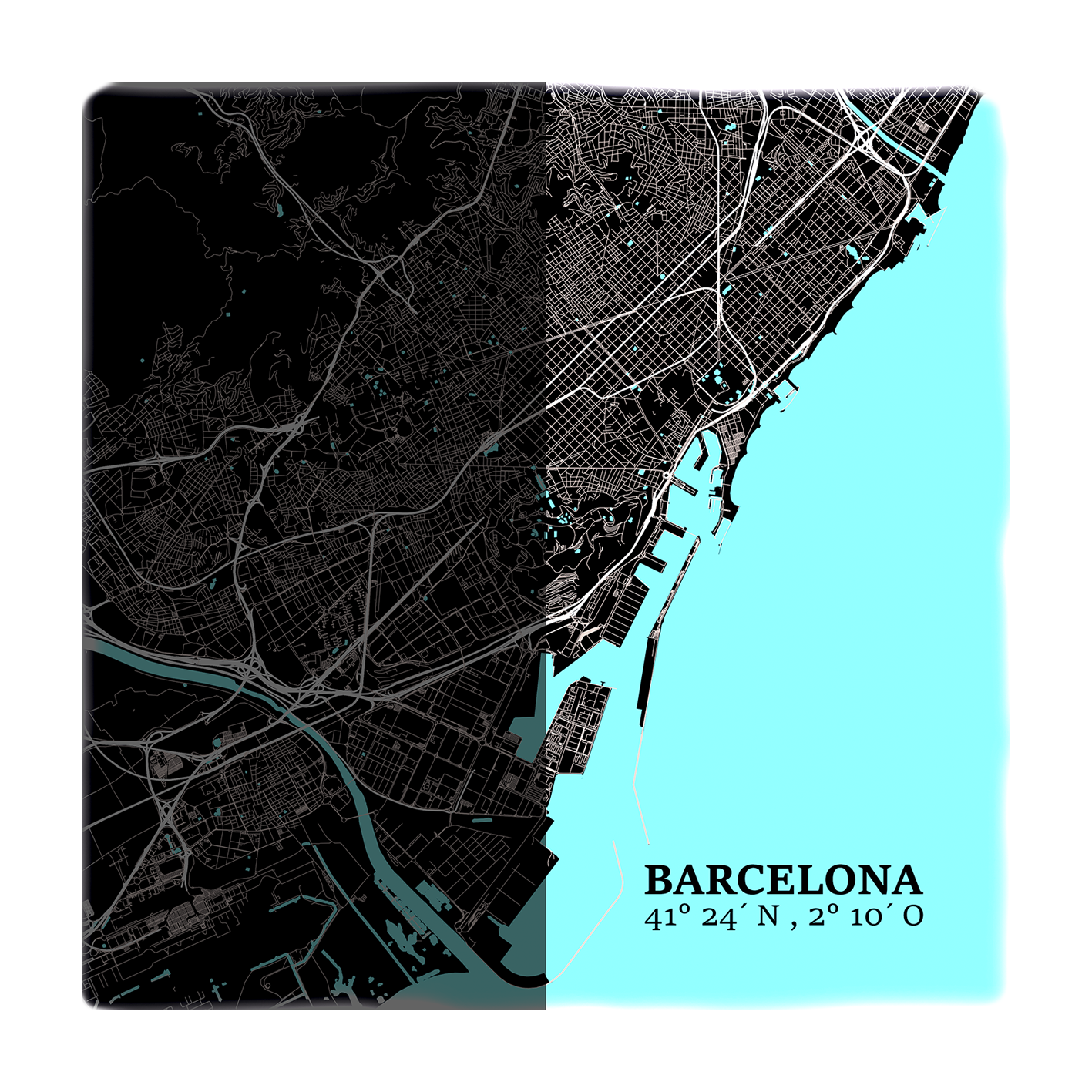 Pop Art Karte Barcelona