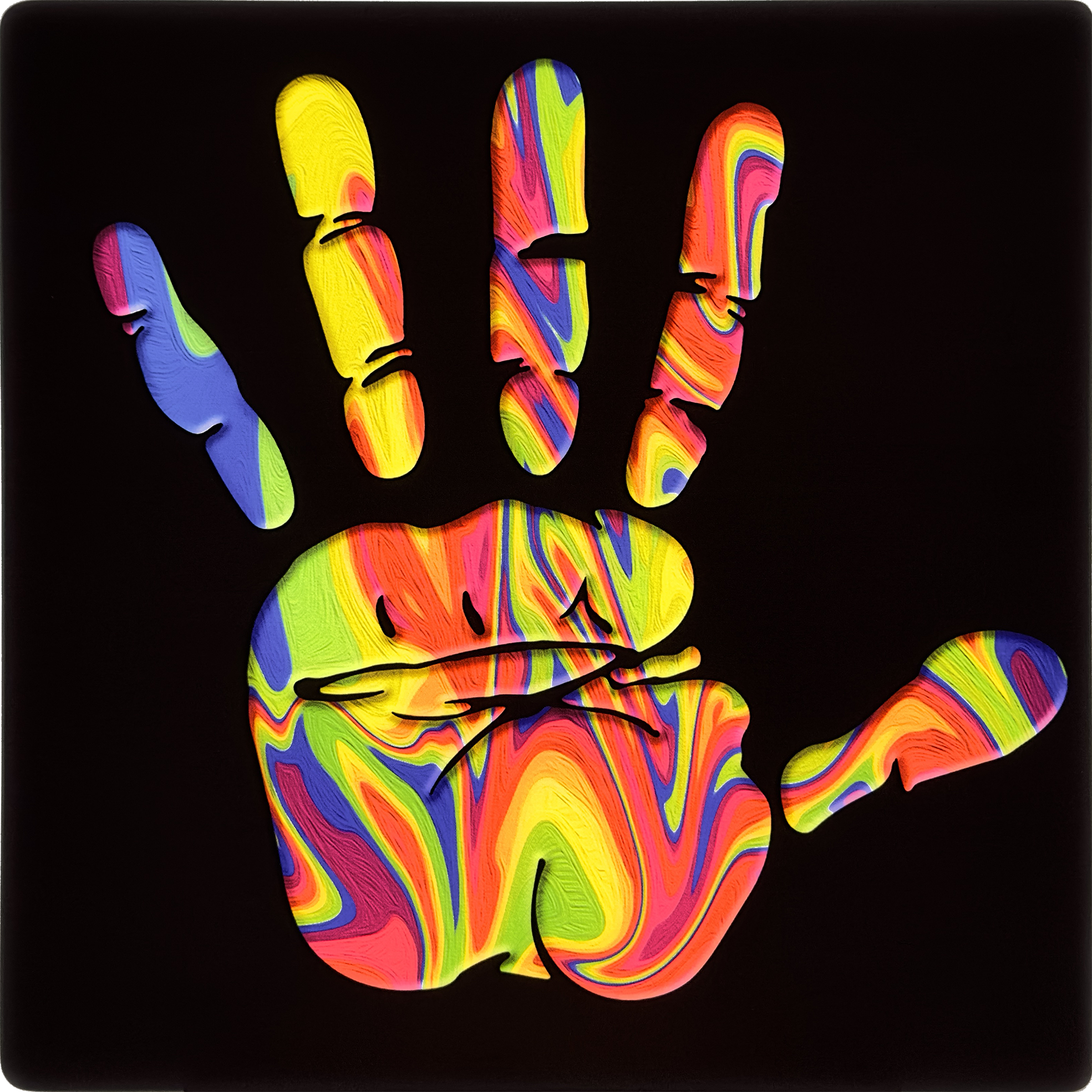 Pop Art Lampe bunte Hand