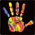 Pop Art Lampe bunte Hand