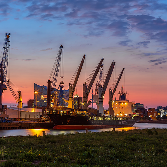 Hamburg Hafen Skyline