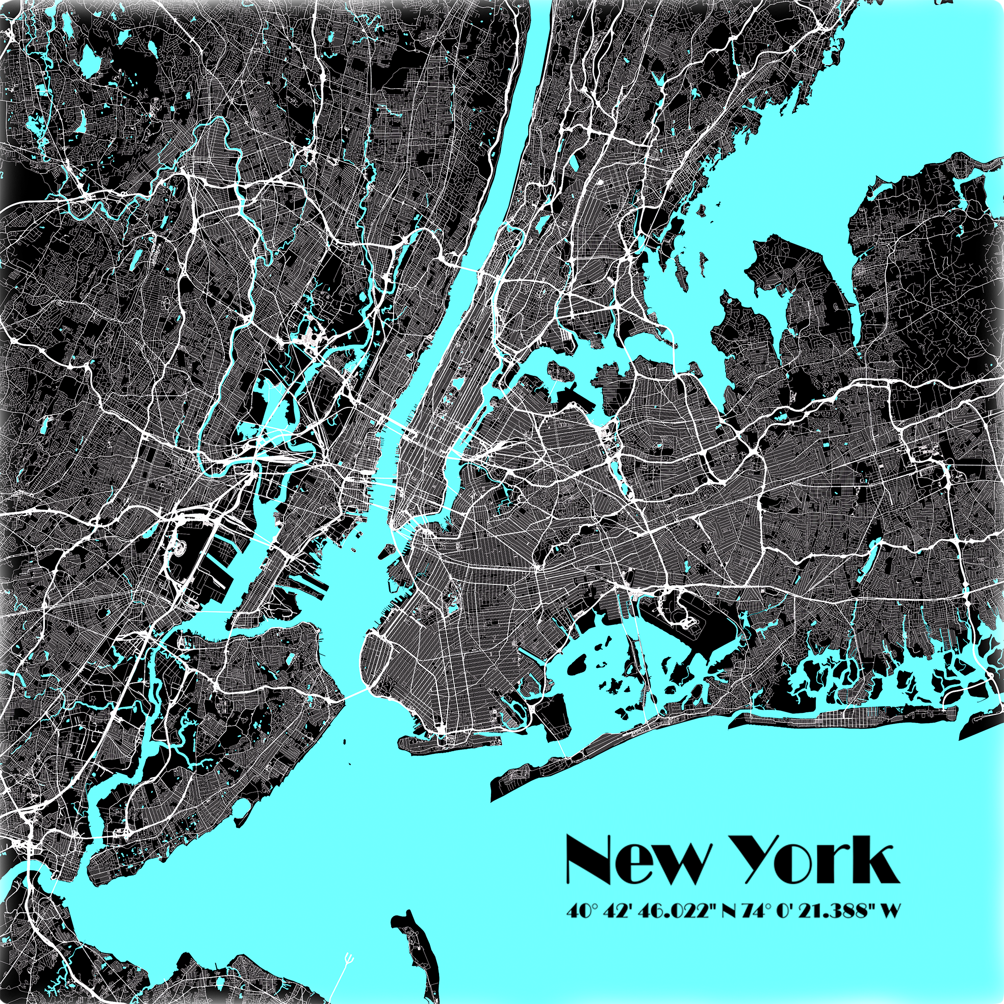 Pop Art Karte New York