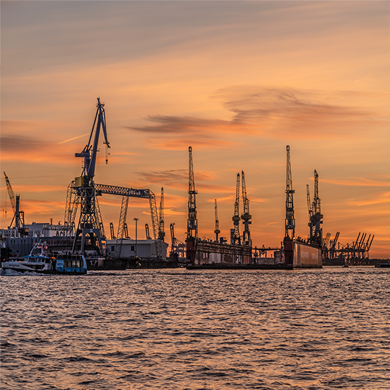 Hamburg Hafen Skyline